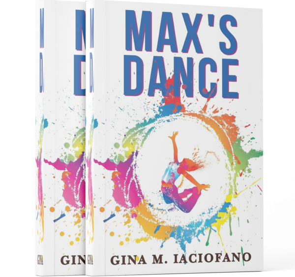 The cover of Max's dance book featuring a colorful illustration of a dancer in motion.